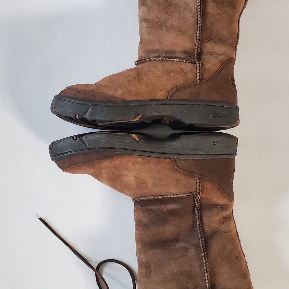 UGG AUSTRALIA Chestnut Brown Shearling Lined Pull On Winter Boots Size 6